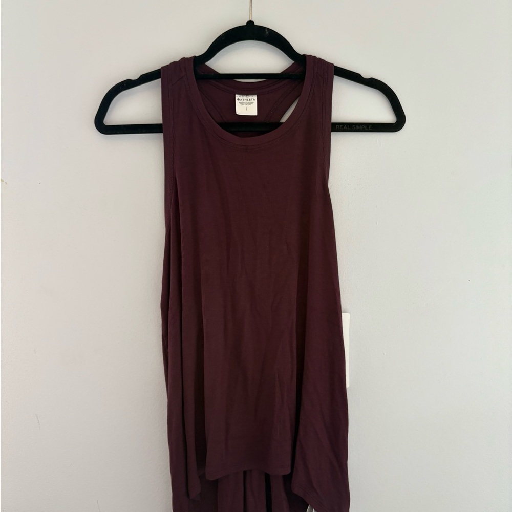 Athleta Asymmetrical Red Burgundy Workout Tank Top